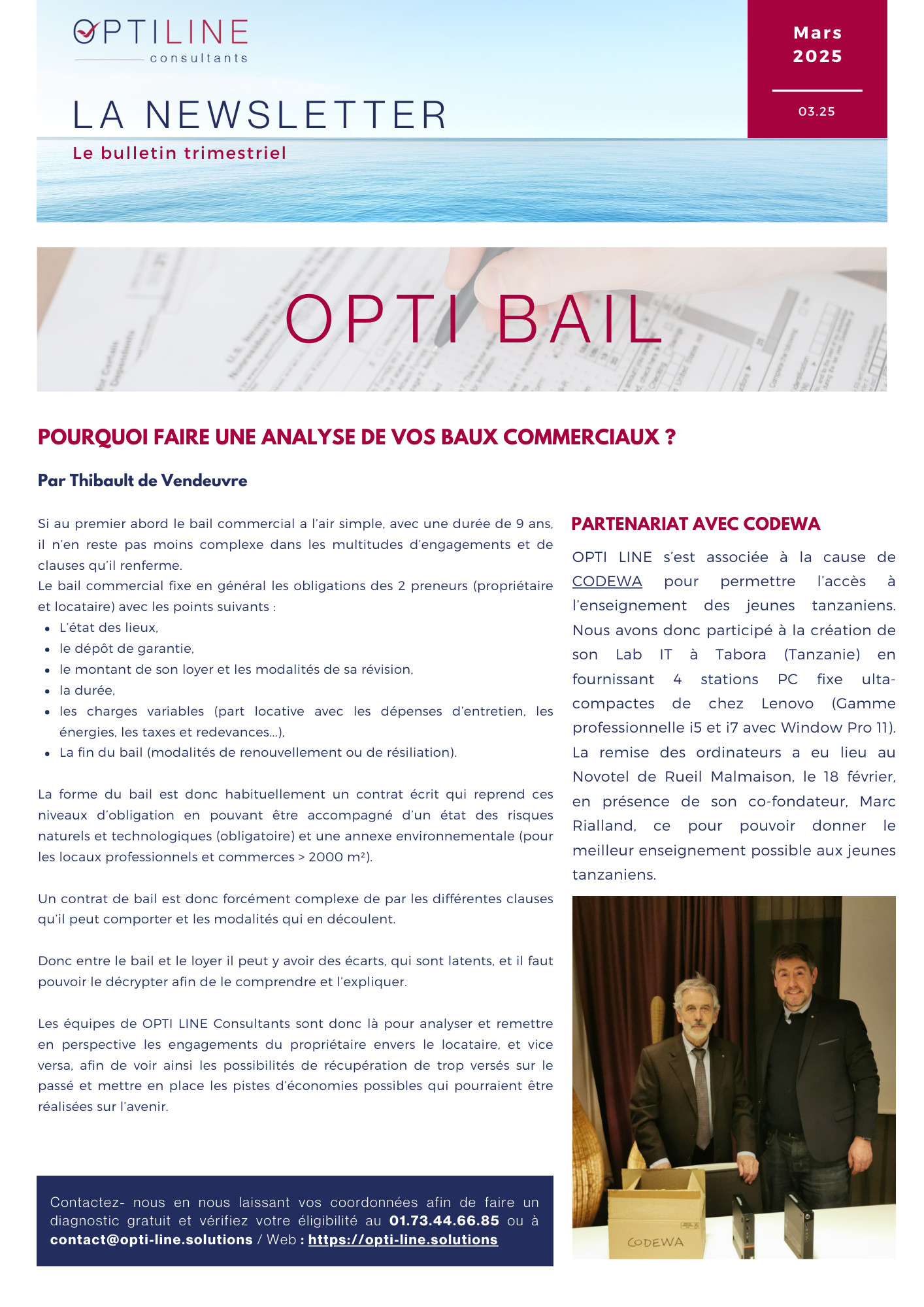 Newsletter de mars 2025